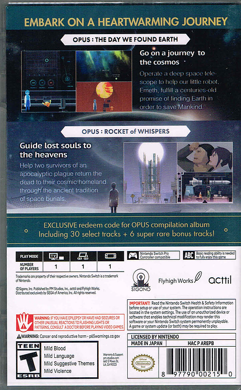 OPUS Collection: The Day We Found Earth + Rueckseite