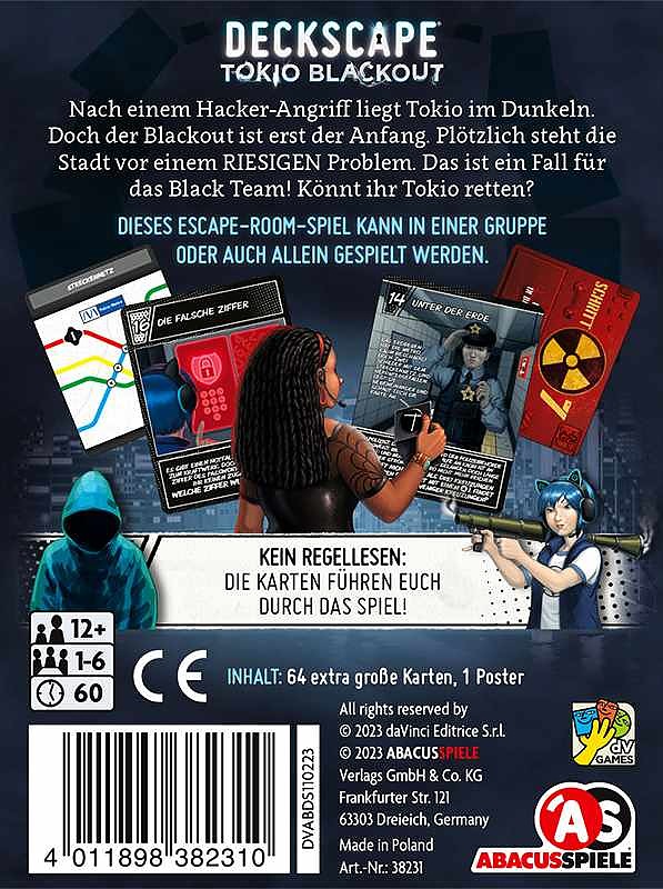 Deckscape - Tokio Blackout Rueckseite