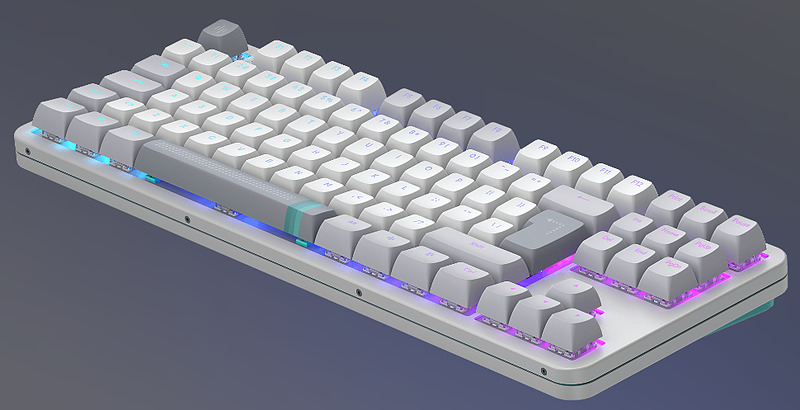 Dark Project Tastatur ALU87A Daylight Rueckseite