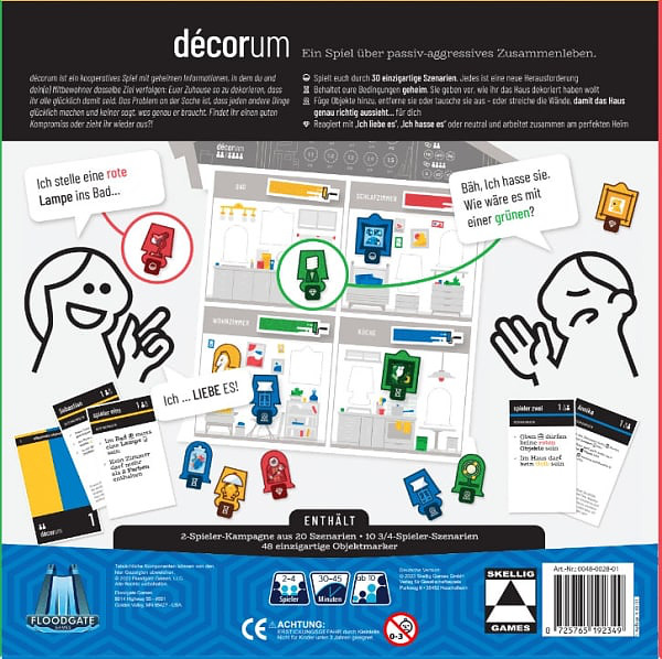 Decorum 2-4 Spieler, Spieldauer ca. 30-45 Minuten Rueckseite