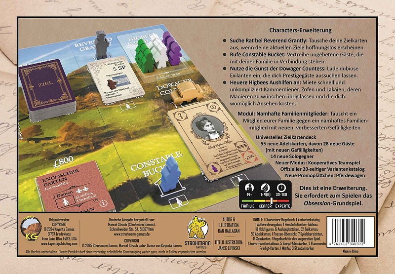 Obsession - Characters Rueckseite