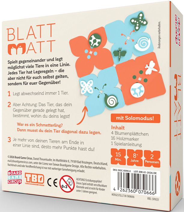 Blatt-Matt Rueckseite