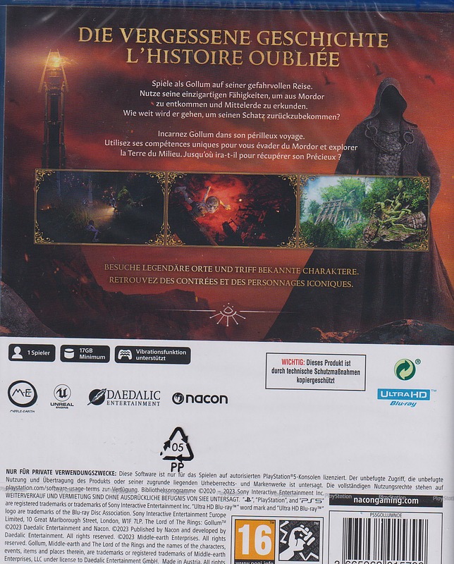 Der Herr der Ringe: Gollum Rueckseite