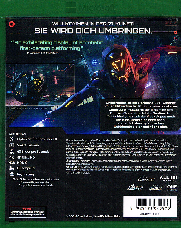 Ghostrunner Rueckseite