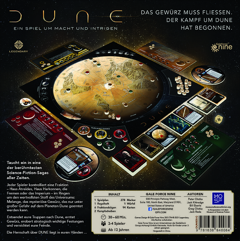 Dune - Ein Spiel um Macht und Intrigen Rueckseite