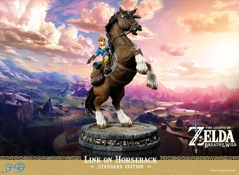 Zelda Breath of the Wild Statue Link on Horseback Cover