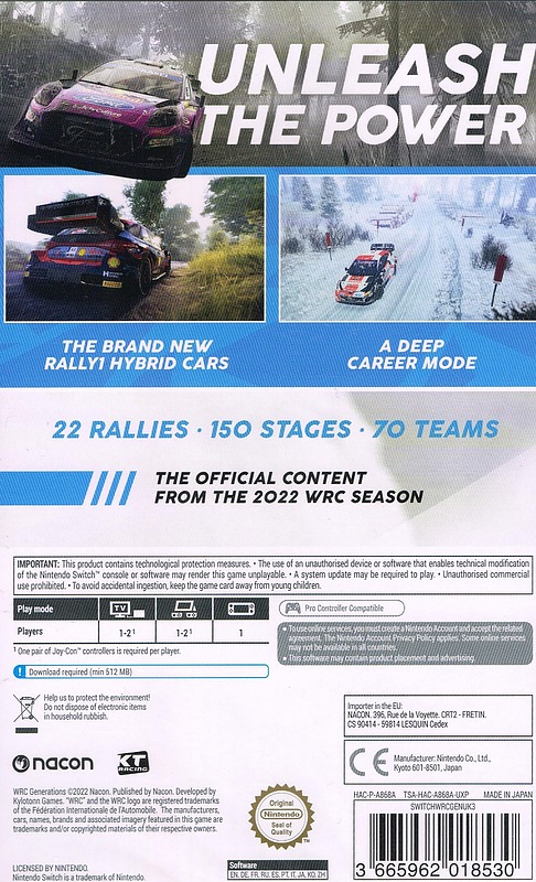 WRC Generations (PEGI) Rueckseite