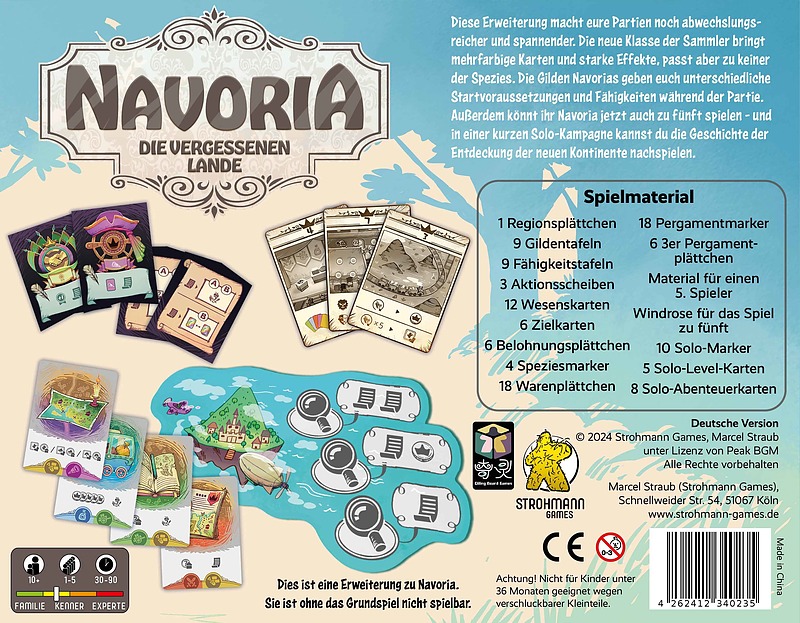 Navoria: Die vergessenen Lande Rueckseite