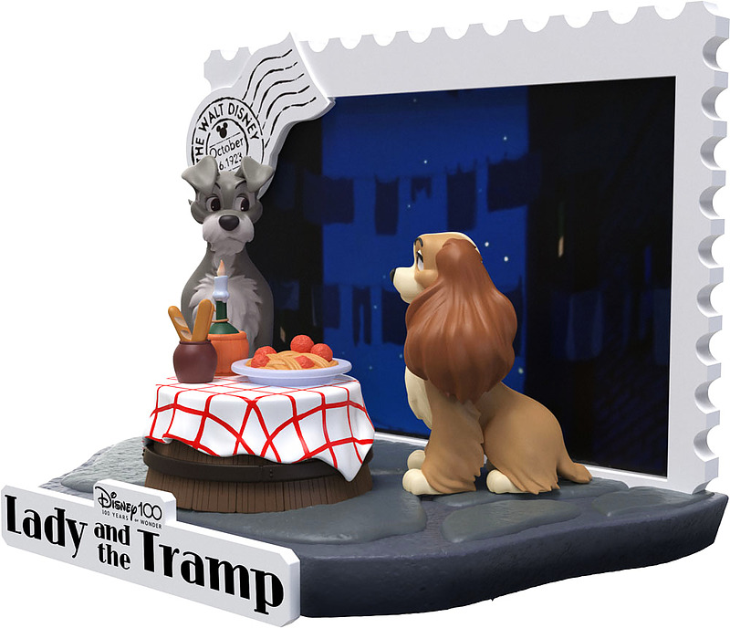 Disney 100th PVC Diorama Lady And The Tramp Rueckseite