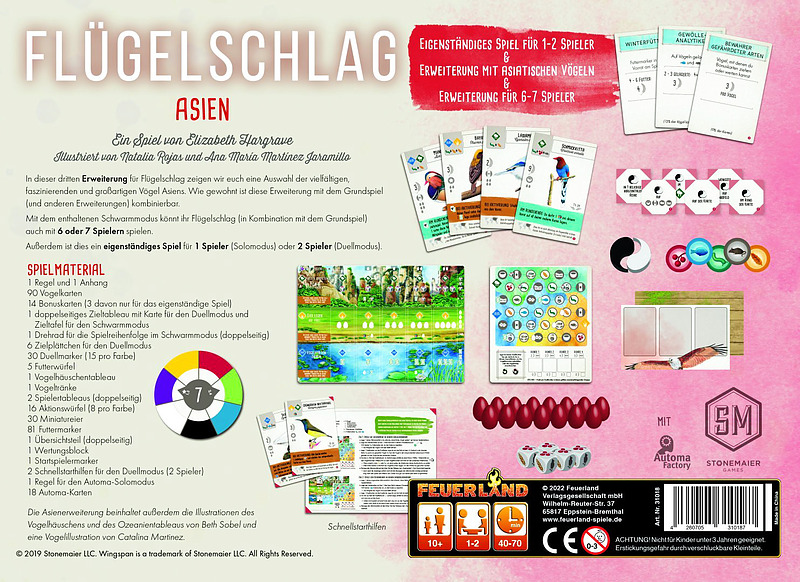 Flügelschlag - Asien Rueckseite