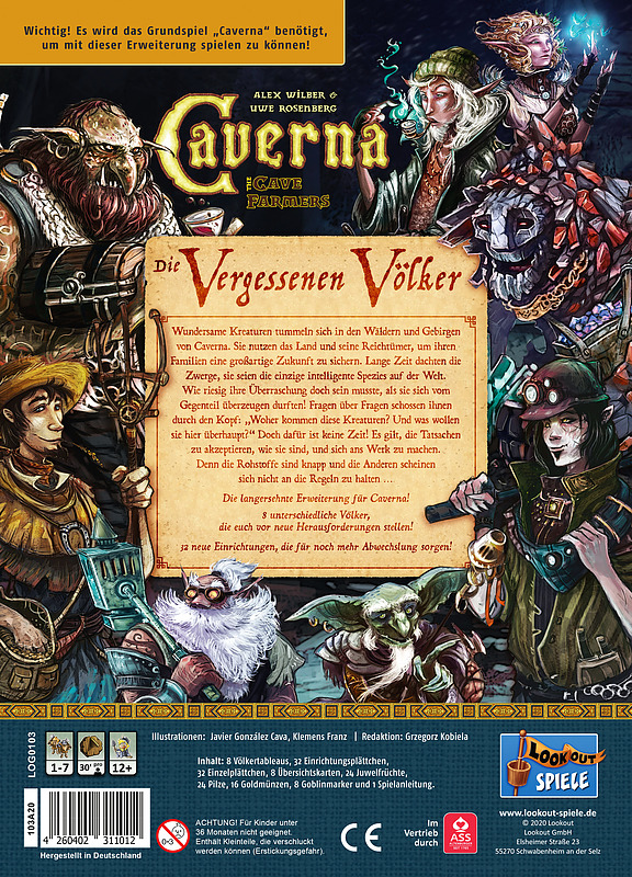 Caverna - Vergessene Völker Rueckseite