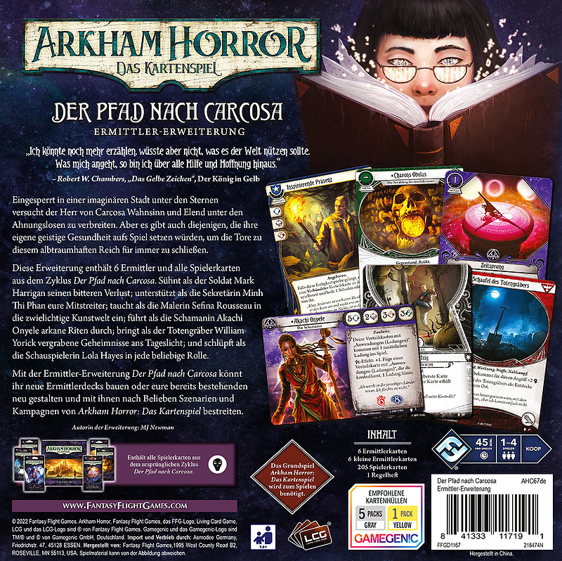 Arkham Horror: LCG - Der Pfad nach Carcosa Ermi. Rueckseite Arkham Horror: LCG - Der Pfad nach Carcosa Ermi. Rueckseite