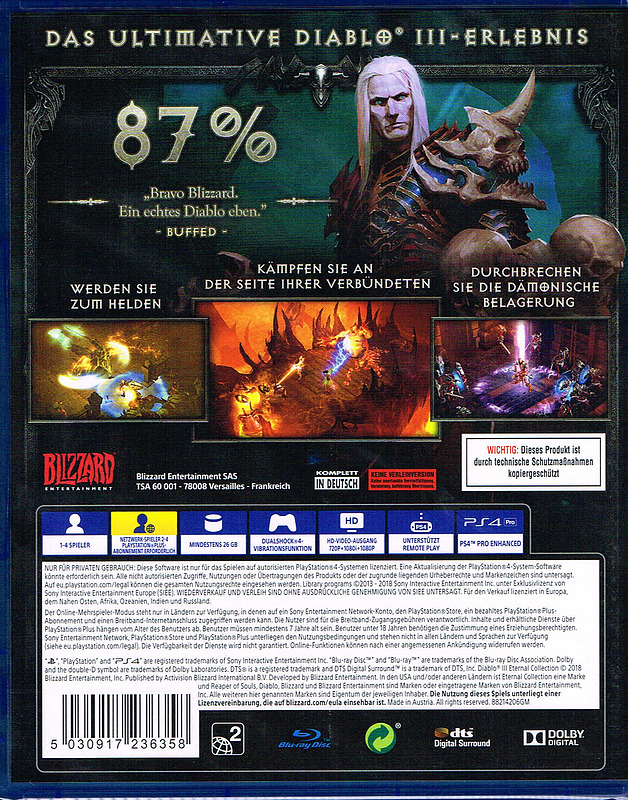 Diablo 3 Eternal Collection Rueckseite