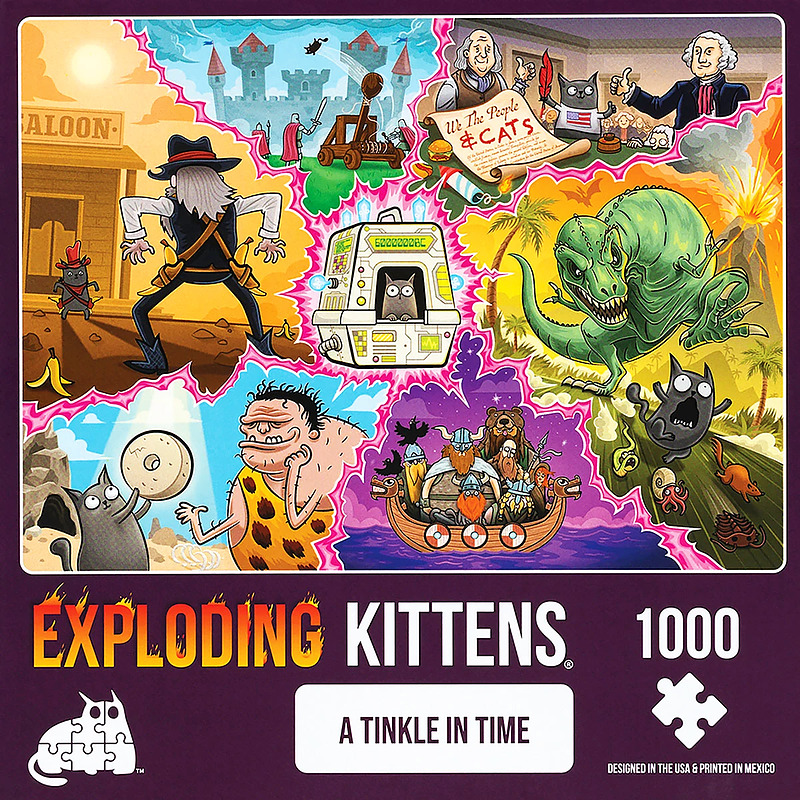 Exploding Kittens Puzzle: A Tinkle in Time Cover