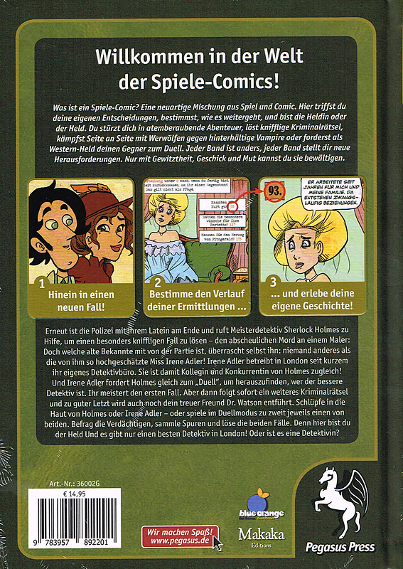 Spiele-Comic Krimi: Sherlock Holmes #3 Rueckseite