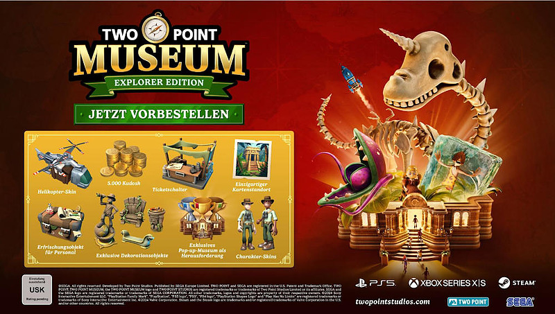 Two Point Museum Explorer Day1 Edition Digipack Rueckseite