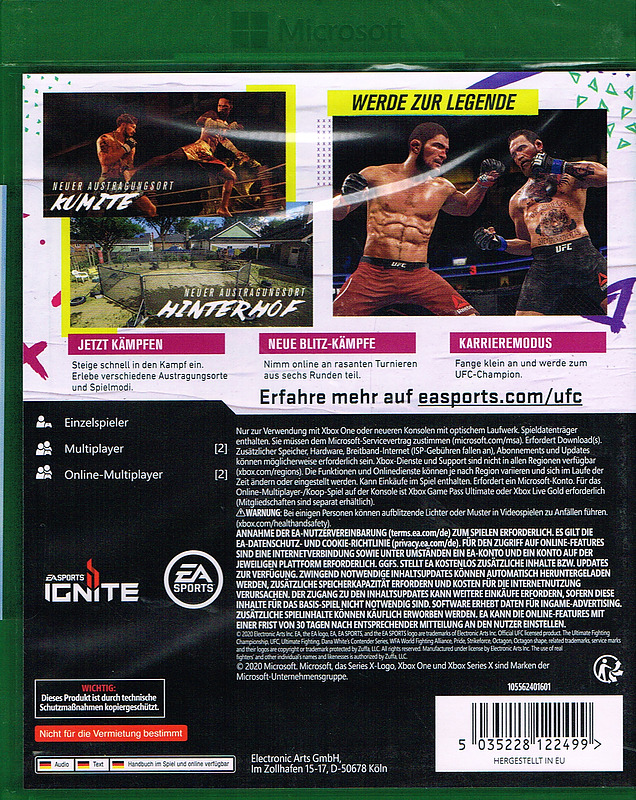 UFC 4 Rueckseite