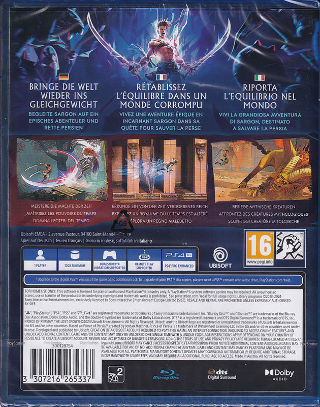 Prince of Persia - The Lost Crown + Bonus Rueckseite