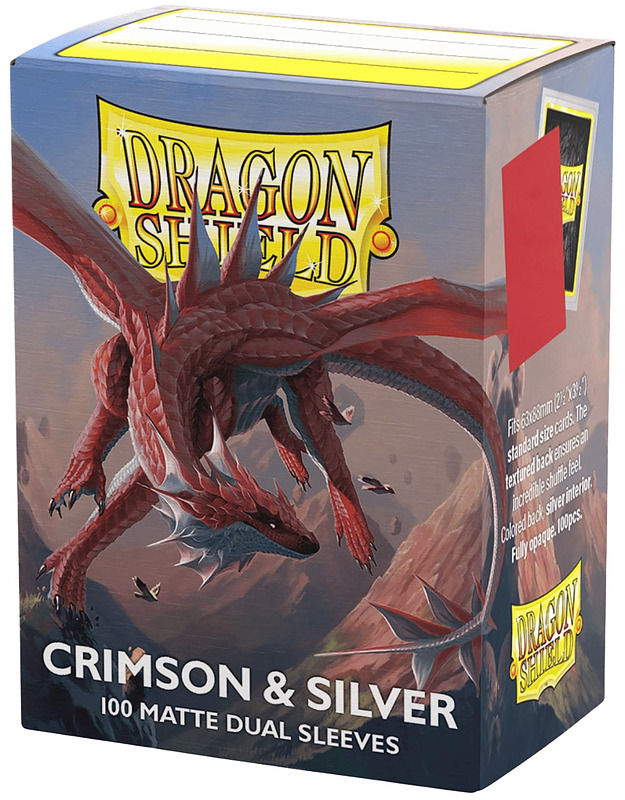 Dragon Shield Matte Dual - Crimson & Silver Cover