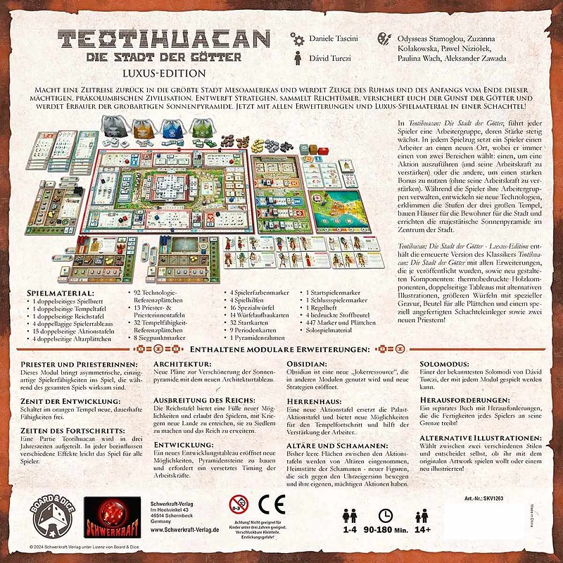 Theotihuacan: Stadt der Götter Luxus-Edition Rueckseite