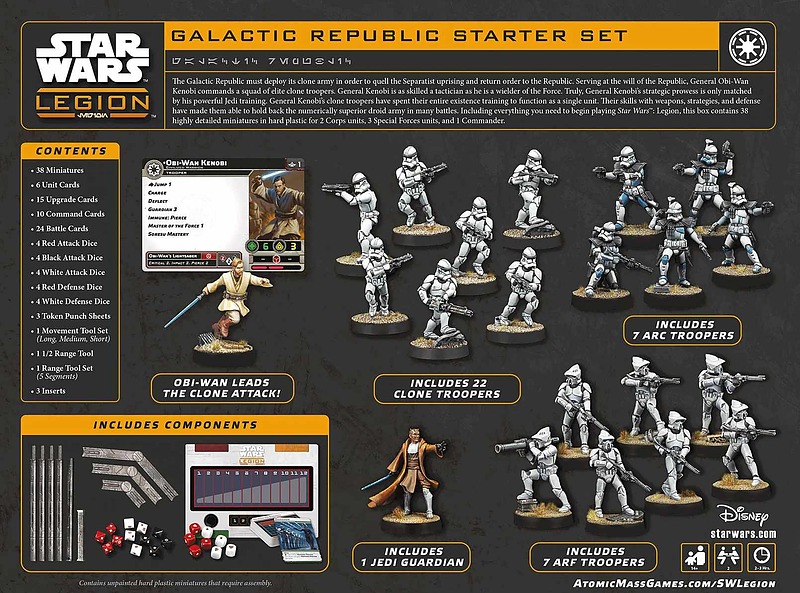 Star Wars: Legion - Galactic Republic Starter Set Rueckseite