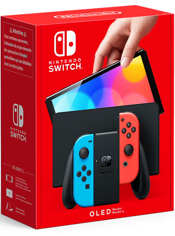 Nintendo Switch OLED Neon-Rot / Neon-Blau Cover