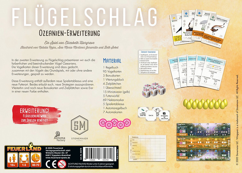Flügelschlag - Ozeanien Rueckseite