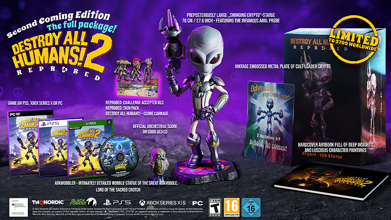 Destroy All Humans! 2: Reprobed Coming Edition Rueckseite