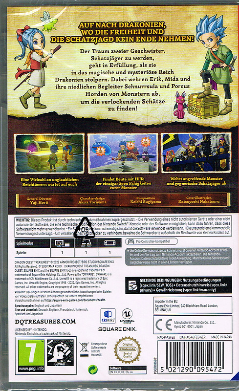 Dragon Quest Treasures + 3 Boni Rueckseite