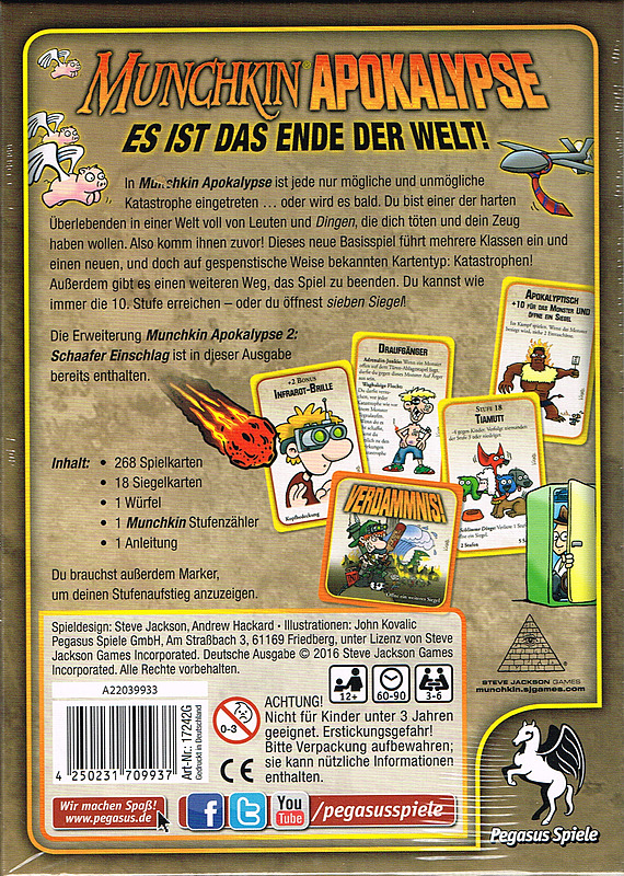 Munchkin Apokalypse 1+2 Rueckseite