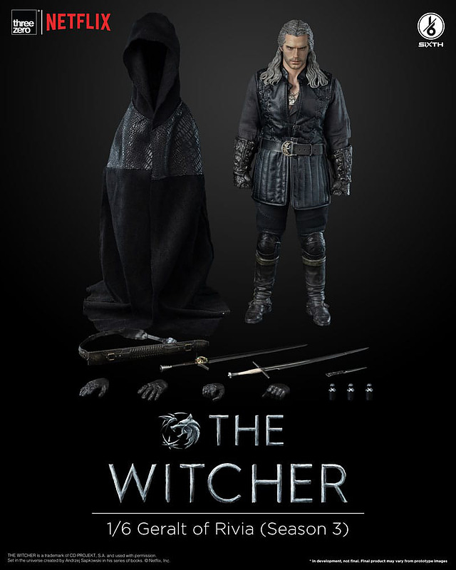 The Witcher Season 3 Actionfigur 1/6 Geralt Rueckseite