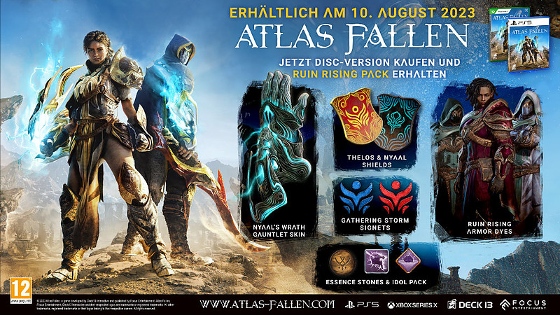 Atlas Fallen + 5 Boni Rueckseite