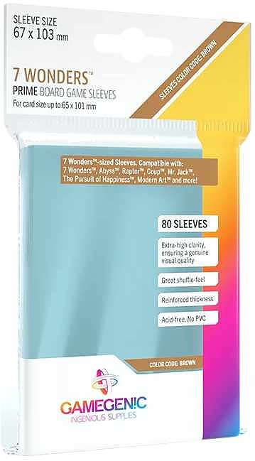 Gamegenic - Prime 7 Wonders Sleeves 80 Cover