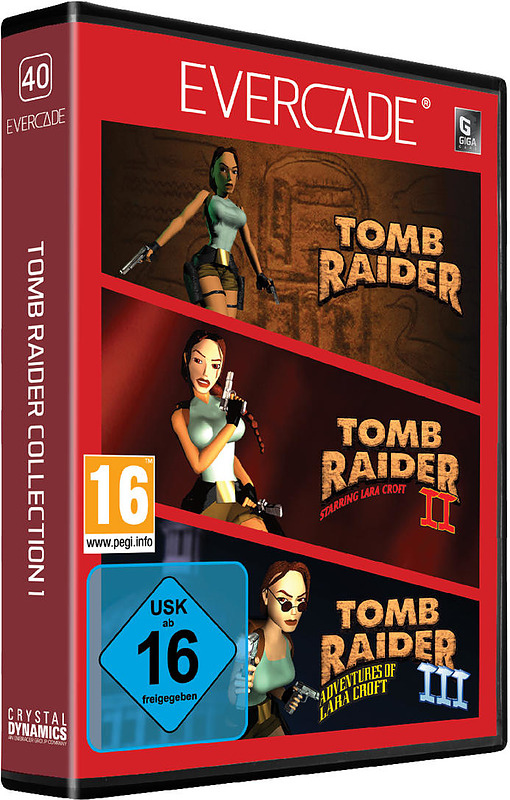 Blaze Evercade Tomb Raider Collection 1 Cart. Cover