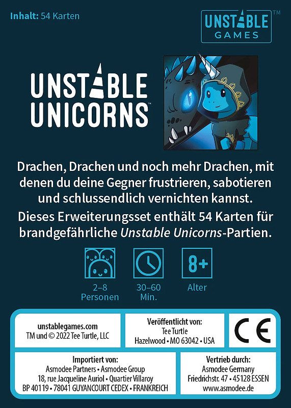 Unstable Unicorns - Drachen Rueckseite