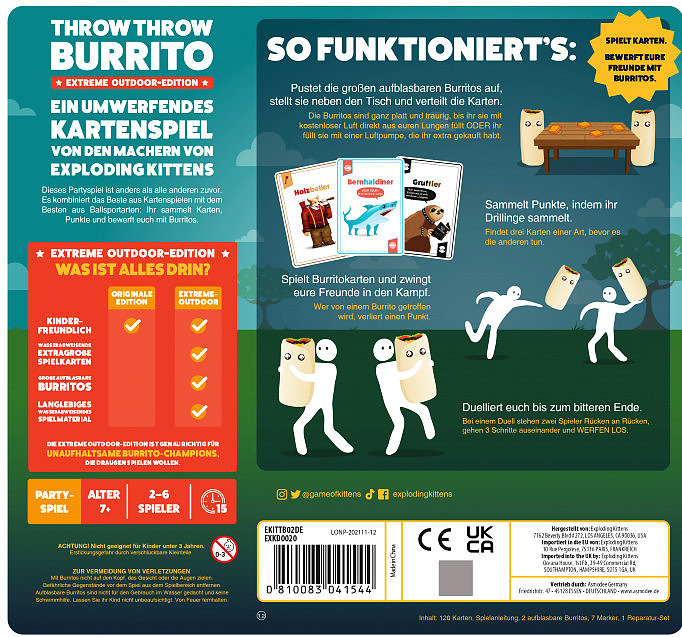 Throw Throw Burrito: Extreme Outdoor-Edition Rueckseite