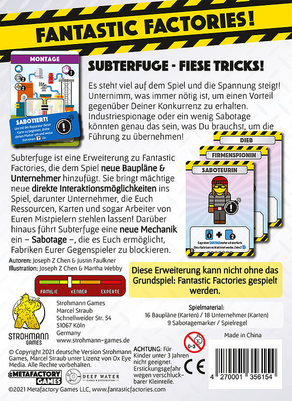 Fantastic Factories - Subterfuge Rueckseite