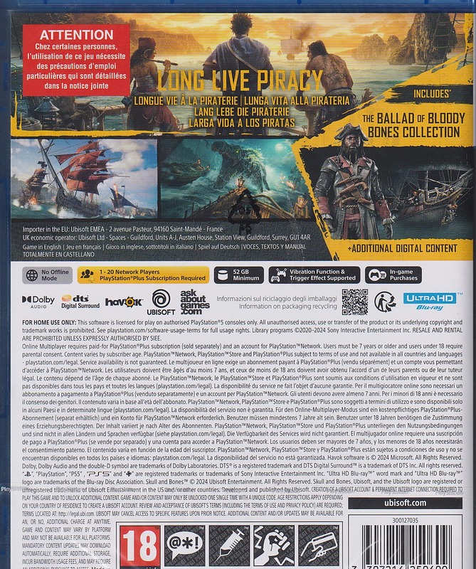 Skull and Bones Premium Edition Rueckseite
