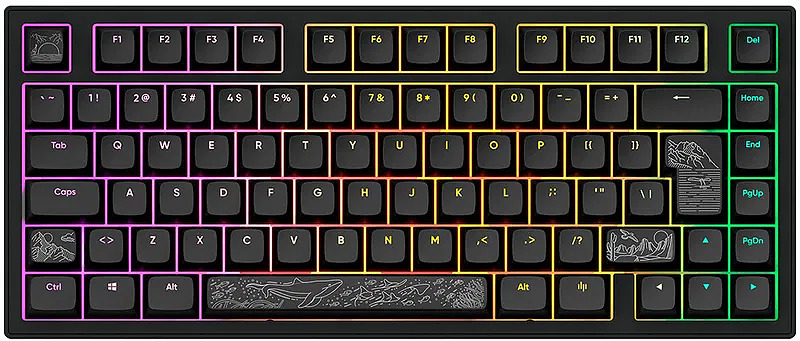 Dark Project Tastatur Terra Nostra Black  (ISO DE) Rueckseite