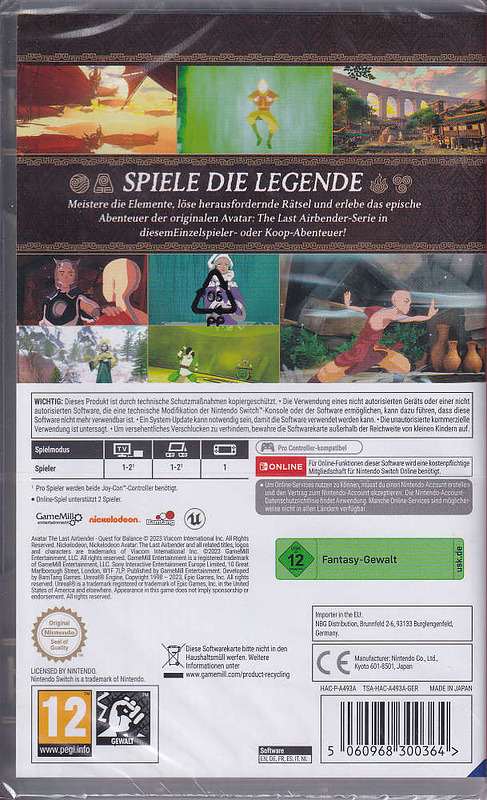 Avatar: The Last Airbender - Quest for Balance Rueckseite