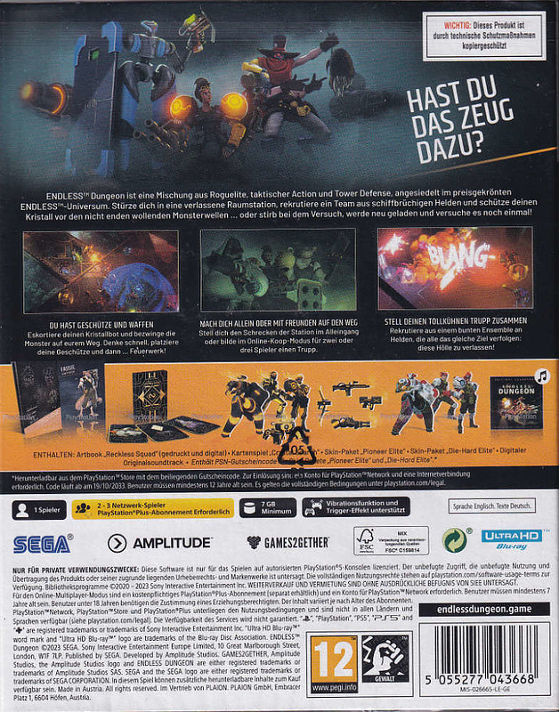 Endless Dungeon Day One Edition + 6 Boni Rueckseite