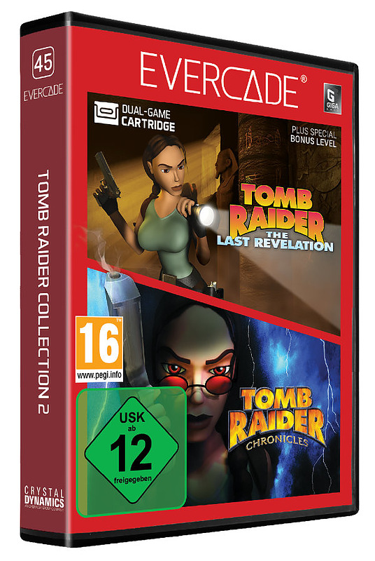 Blaze Evercade Tomb Raider Collection 2 Cart. Cover