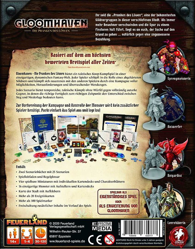 Gloomhaven - Die Pranken des Löwen Rueckseite