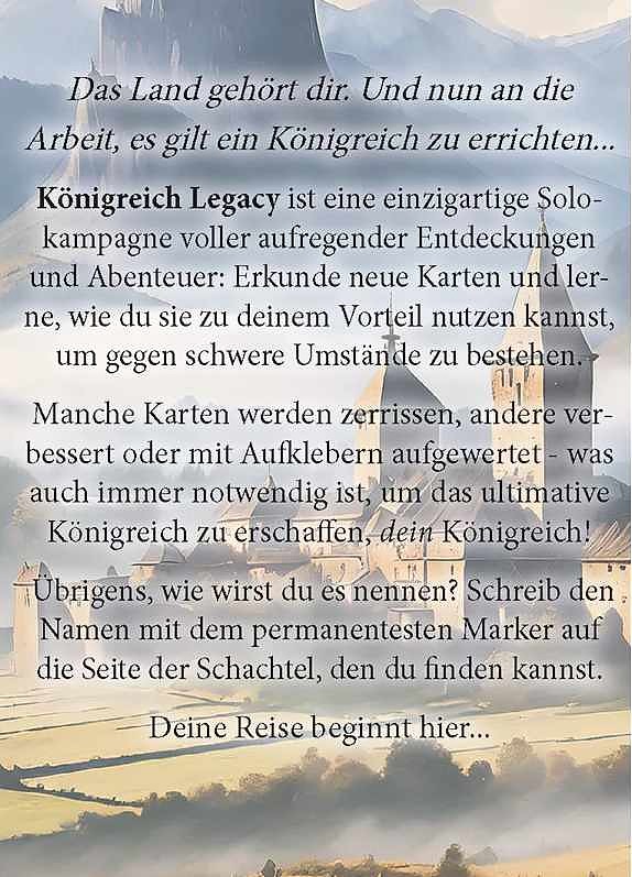Königreich Legacy: Feudale Welt Rueckseite