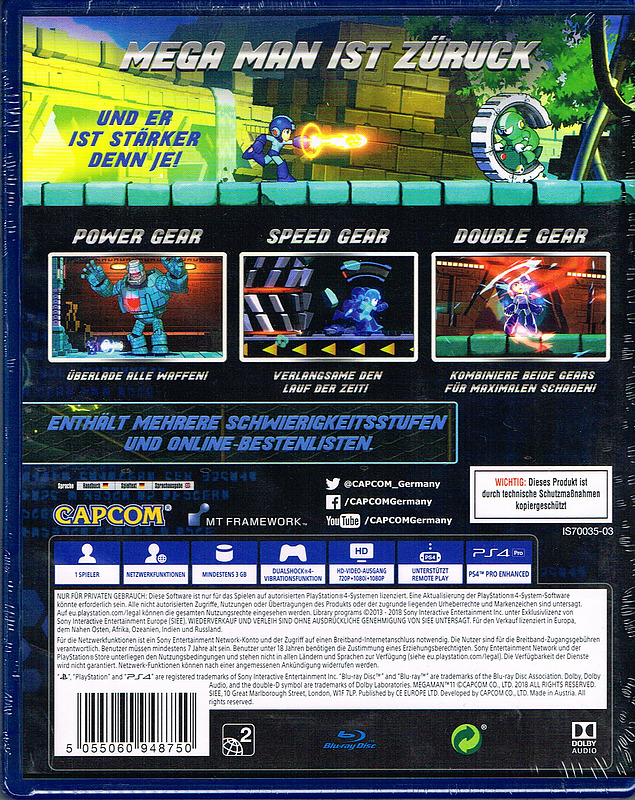 Megaman 11 Rueckseite