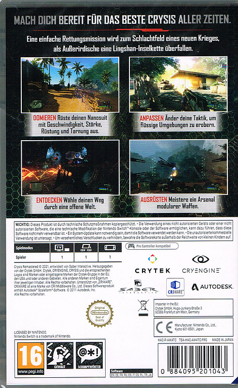 Crysis Remastered (AT-PEGI) Rueckseite