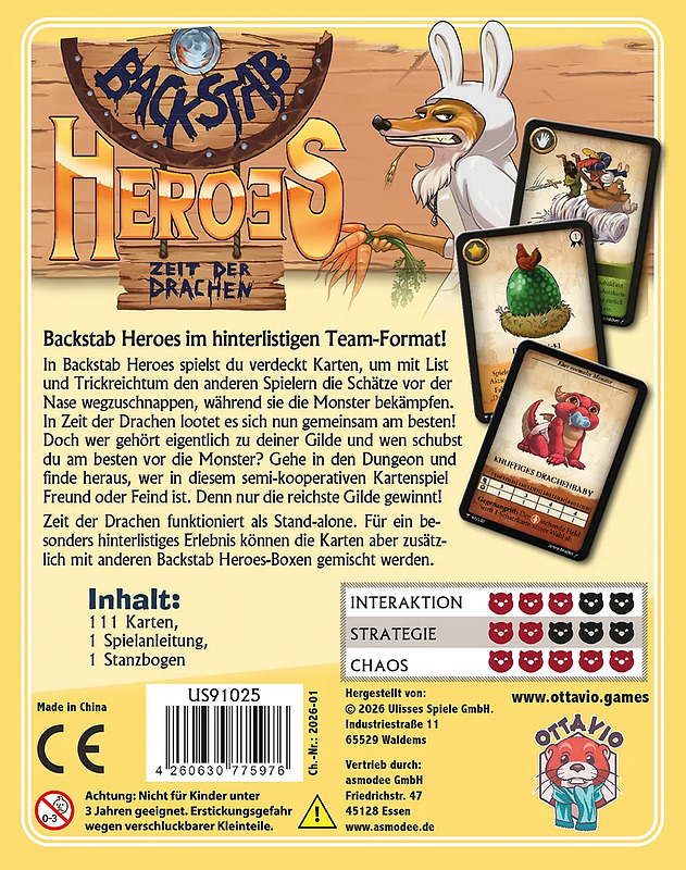 Backstab Heroes - Zeit der Drachen Rueckseite