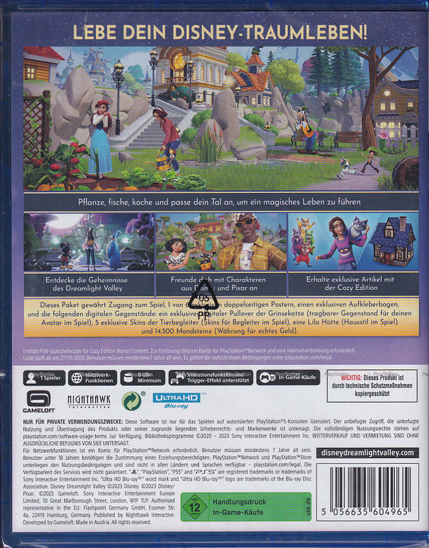 Disney Dreamlight Valley Cozy Ed. Rueckseite