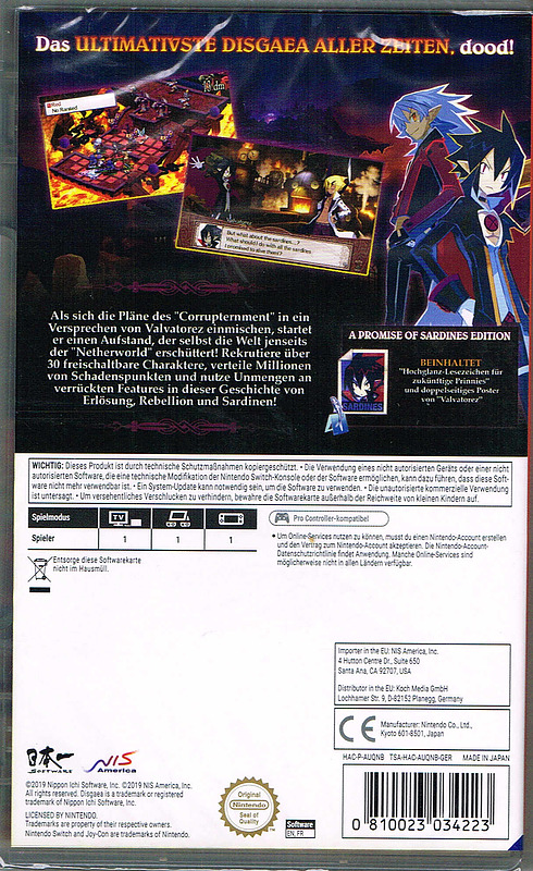 Disgaea 4 Complete+ A Promise of Sardines Edition Rueckseite