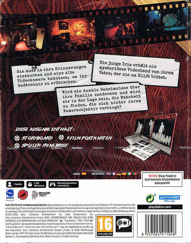 TAPE: Unveil the Memories Rueckseite